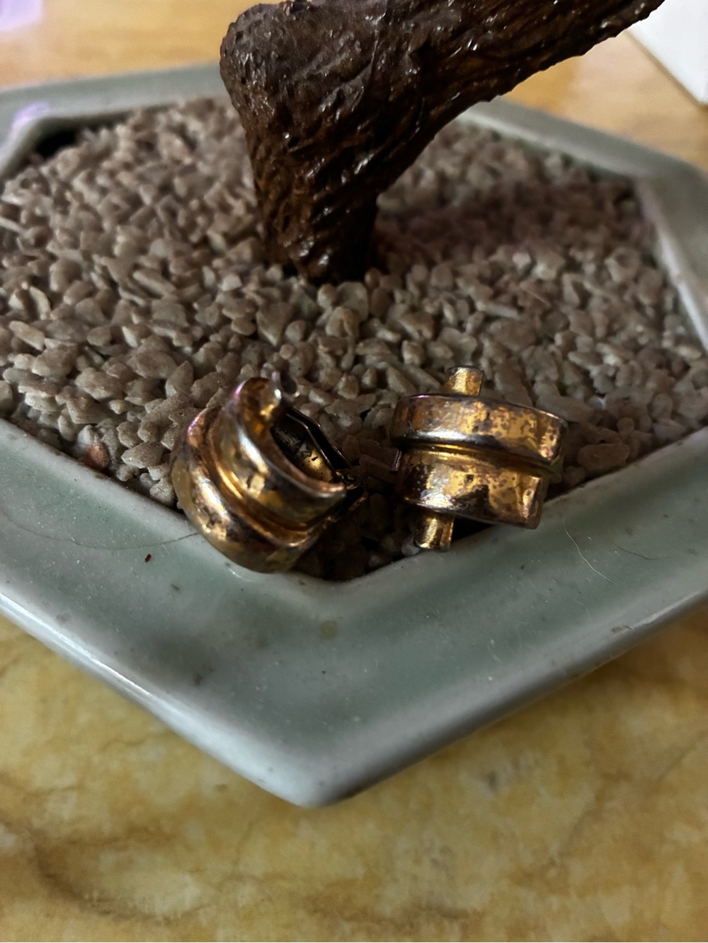Antique money Gold-Tone Clip-On Earrings - Timeless Women's Jewelry